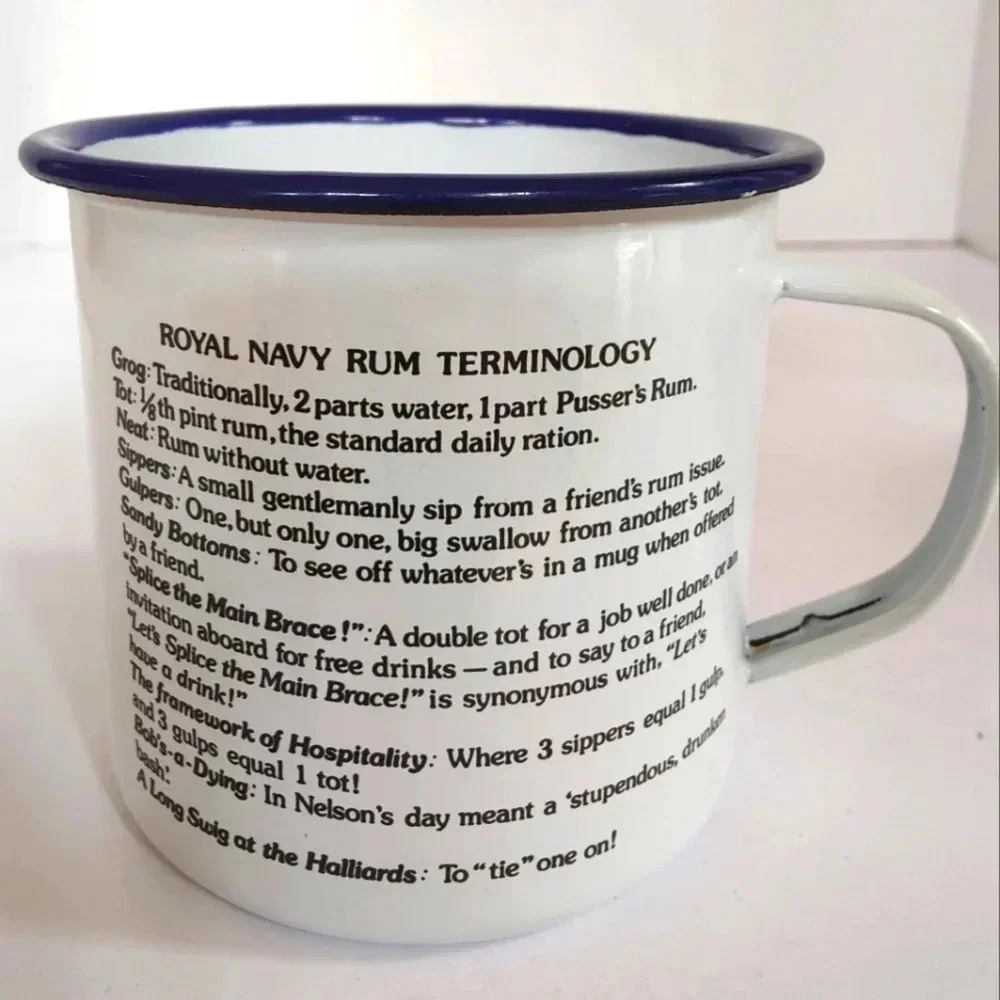 Pusser's Rum Enameled Metal Mug Cup, 16 oz. EXC - Picture 2 of 7